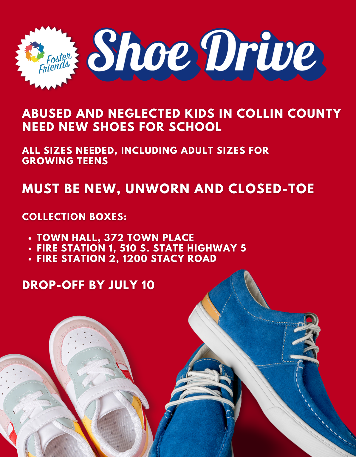 Foster Friends Shoe Drive 05.29.2026
